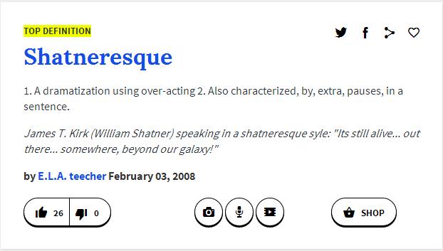 Shatneresque Definition