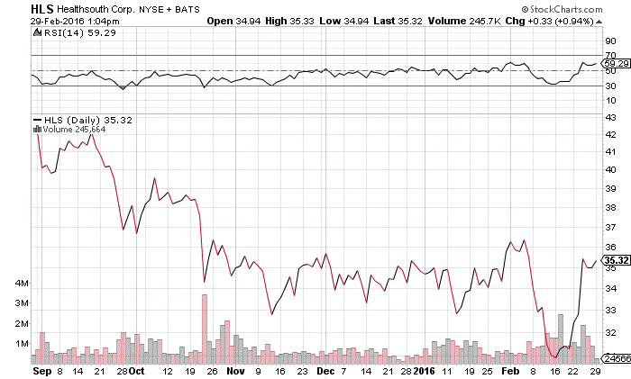 Daily Chart of Helathsouth Corp. (NYSE:HLS)