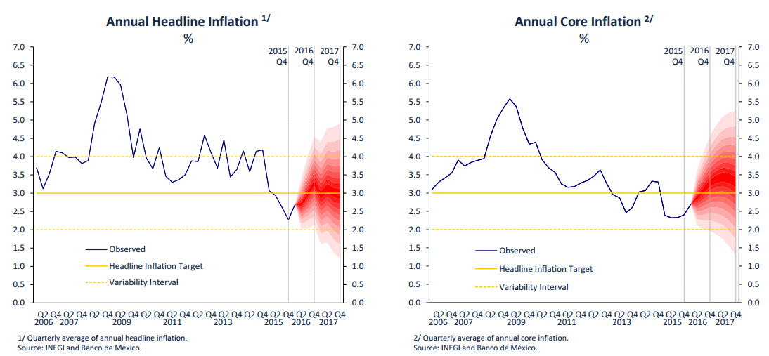 Banco de Mexico Inflation Charts