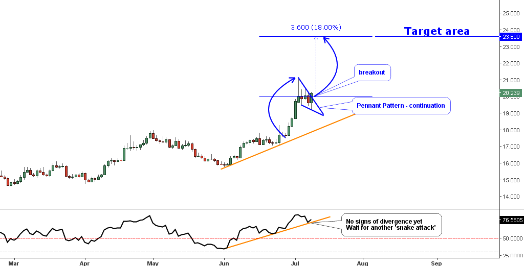 Daily Chart of Silver