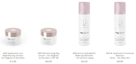 MGC's dermatological skin care products